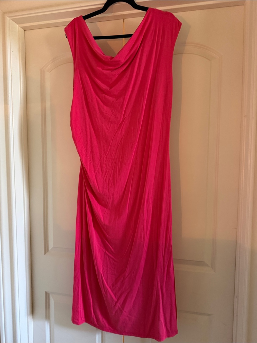a new day Sleeveless Cowl Midi Dress - Hot Pink